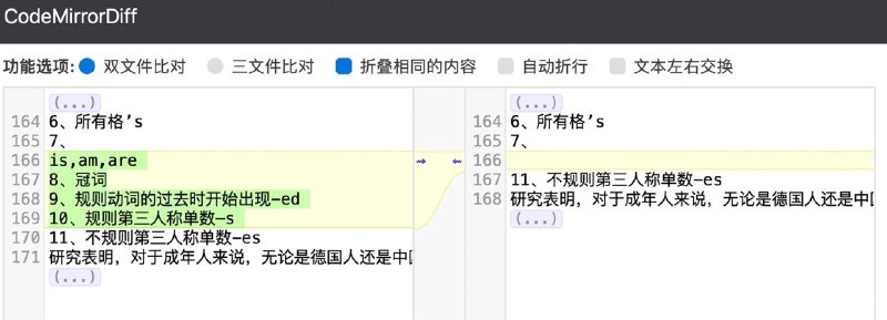 #如何去做 #tools如何对比文本内容的差异？CodeMirrorDiff [